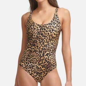NWT! Calvin Klein Multi Color Animal Print Starburst One Piece Swimsuit NEW!